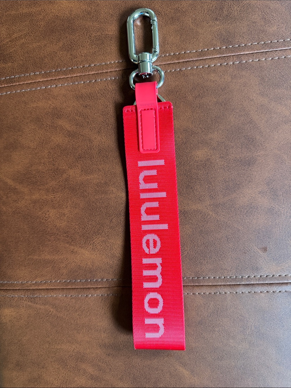 Lululemon Red Never Lost Keychain